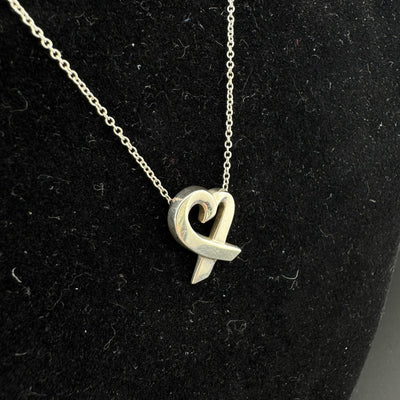 Tiffany & Co. Loving Heart Paloma Picasso Sterling Silver Necklace 15in