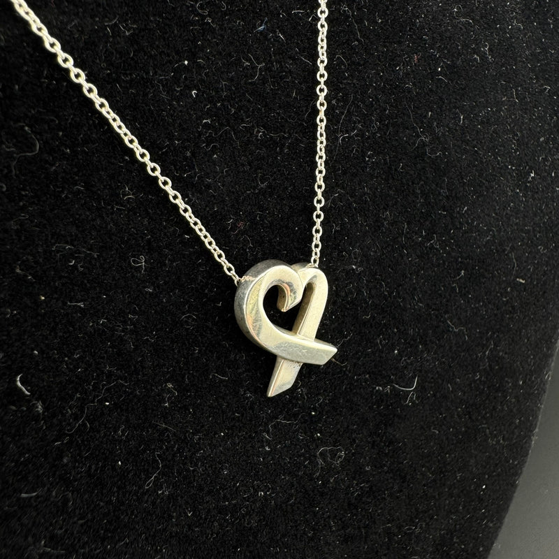 Tiffany & Co. Loving Heart Paloma Picasso Sterling Silver Necklace 15in