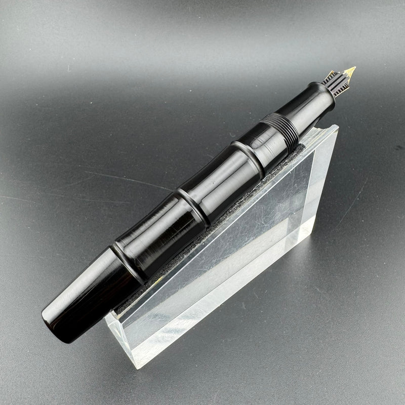 Ban-Ei 60th Anniversary L.E. Bamboo Fountain Pen 14K Gold G.K. Nib w/Box & Papers