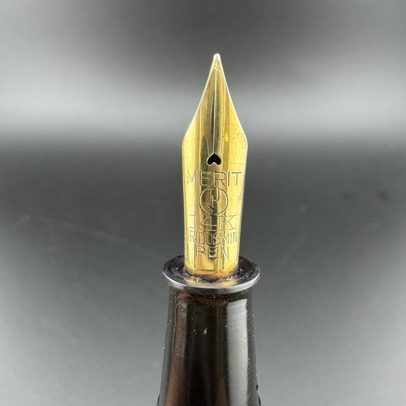 Merit Urushi Kamakura-Bori Eyedropper Fountain Pen 14K Gold EF Nib