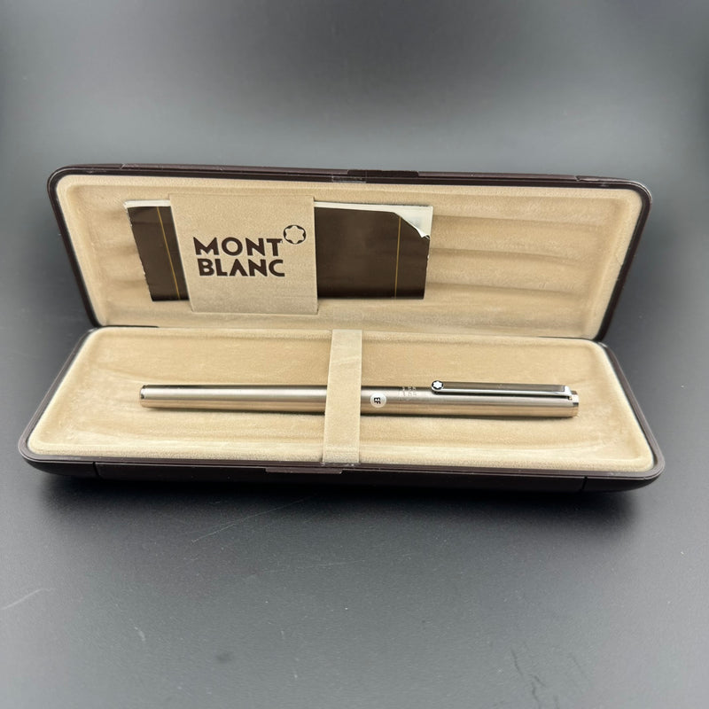 Montblanc SlimLine Brushed Fountain Pen Stainless Steel Extra-Fine Nib w/Box