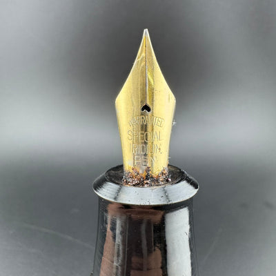 New Clip Special Jumbo Ebonite Eyedropper Fountain Pen Steel Fine Nib