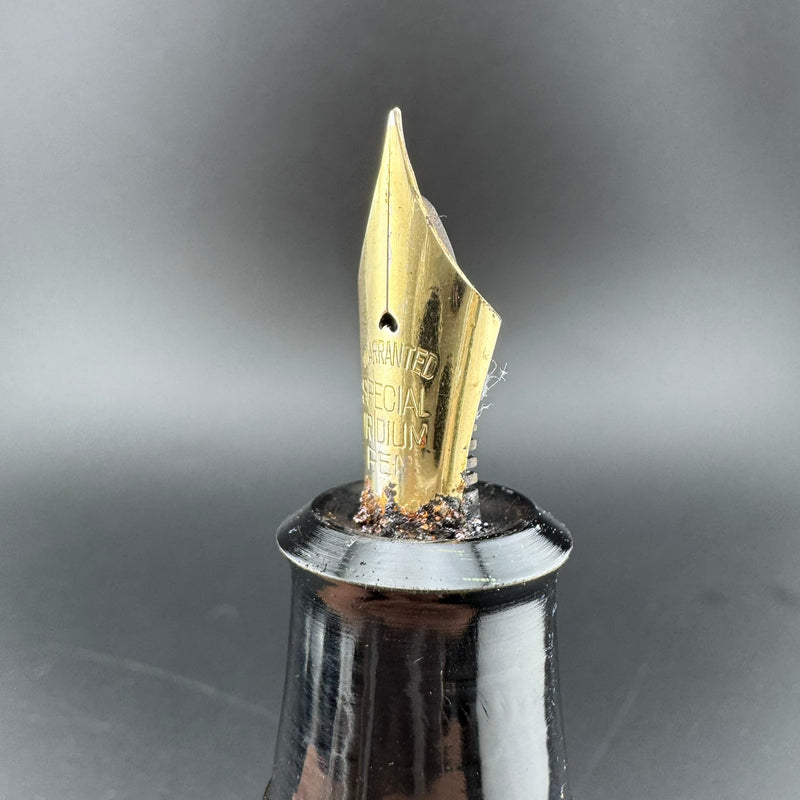 New Clip Special Jumbo Ebonite Eyedropper Fountain Pen Steel Fine Nib