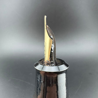 New Clip Special Jumbo Ebonite Eyedropper Fountain Pen Steel Fine Nib