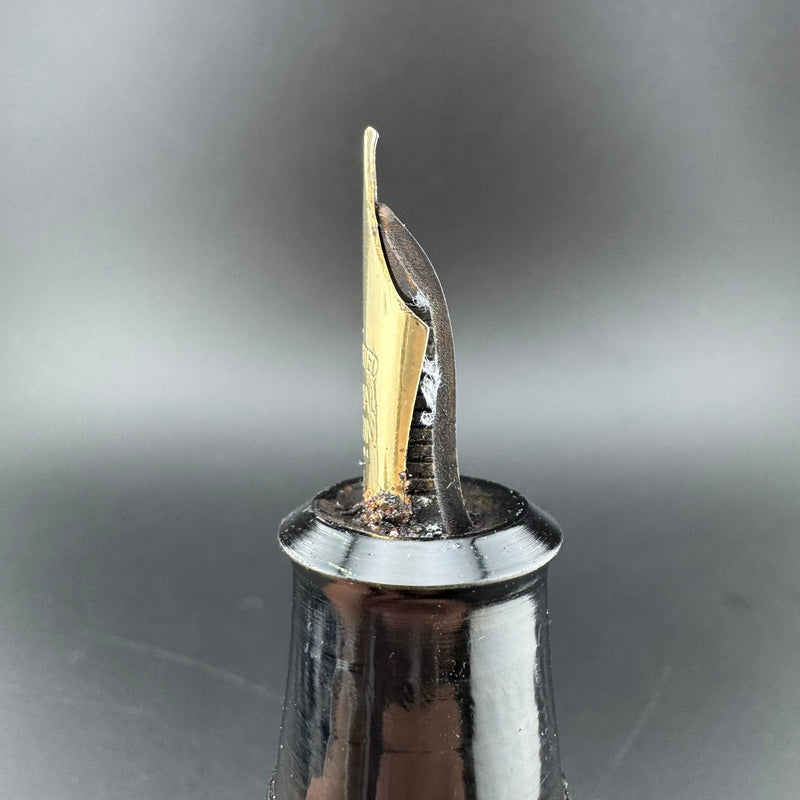 New Clip Special Jumbo Ebonite Eyedropper Fountain Pen Steel Fine Nib