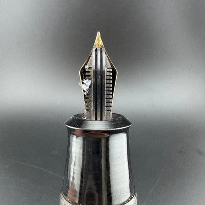 New Clip Special Jumbo Ebonite Eyedropper Fountain Pen Steel Fine Nib