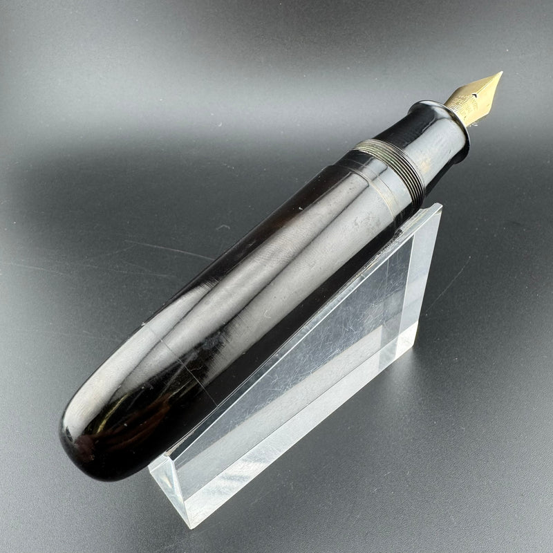 New Clip Special Jumbo Ebonite Eyedropper Fountain Pen Steel Fine Nib