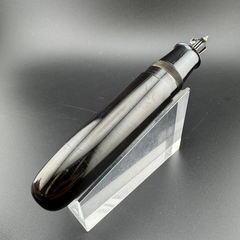 New Clip Special Jumbo Ebonite Eyedropper Fountain Pen Steel Fine Nib