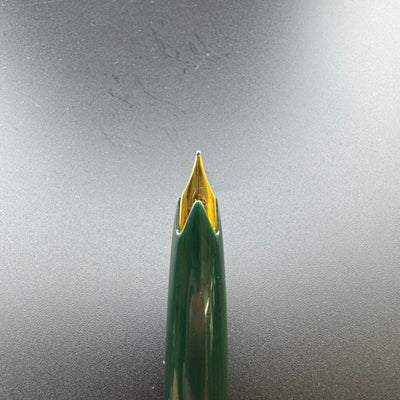 Montblanc Meisterstück No. 14 Green Fountain Pen 18C Gold Fine Nib Serviced