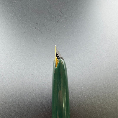 Montblanc Meisterstück No. 14 Green Fountain Pen 18C Gold Fine Nib Serviced