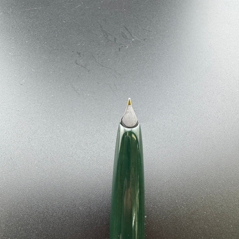 Montblanc Meisterstück No. 14 Green Fountain Pen 18C Gold Fine Nib Serviced