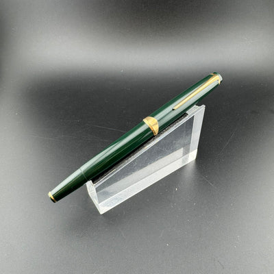 Montblanc Meisterstück No. 14 Green Fountain Pen 18C Gold Fine Nib Serviced