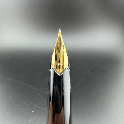 Montblanc Classic Black Resin Cartridge Fountain Pen 14K Gold Extra-Fine Nib