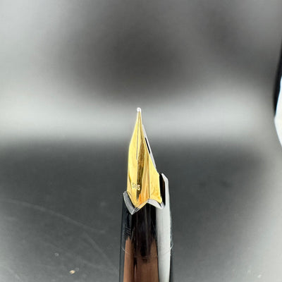 Montblanc Classic Black Resin Cartridge Fountain Pen 14K Gold Extra-Fine Nib