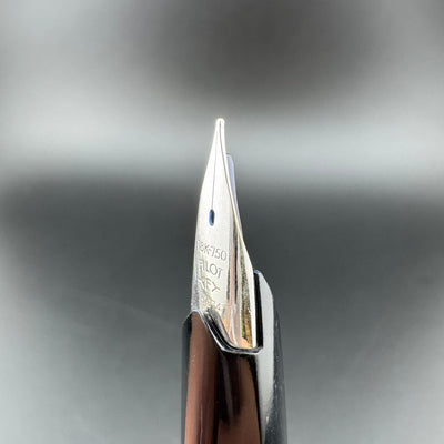 Pilot Elite Steel Checkered Pocket Fountain Pen 18K Gold F Nib Oct 1974