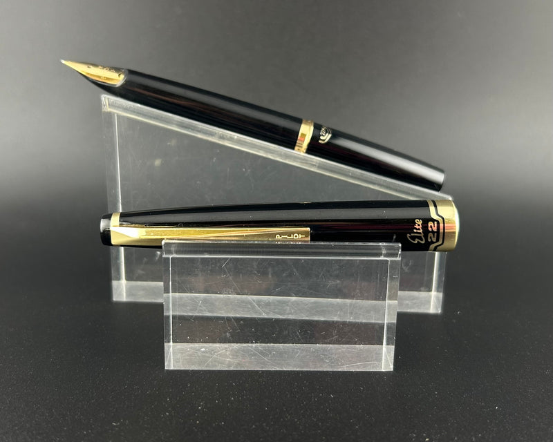 Pilot Elite Pocket Fountain Pen 22K Gold Fine Nib Produced March 7, 1971