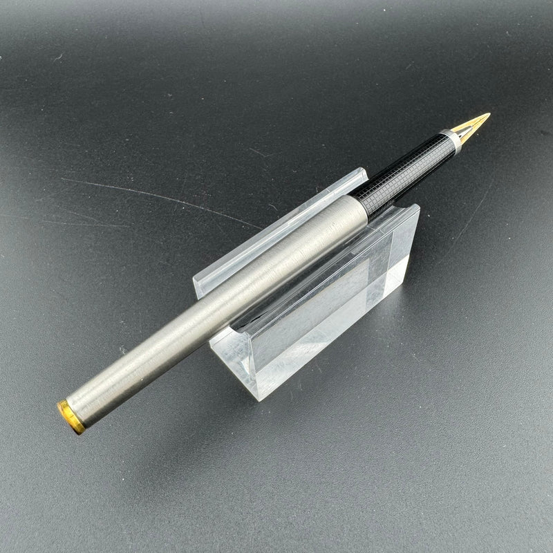 Parker 180 Flighter Brushed Steel Fountain Pen 14K Gold X/M Nib