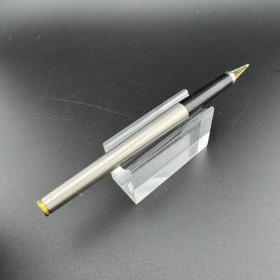 Parker 180 Flighter Brushed Steel Fountain Pen 14K Gold X/M Nib