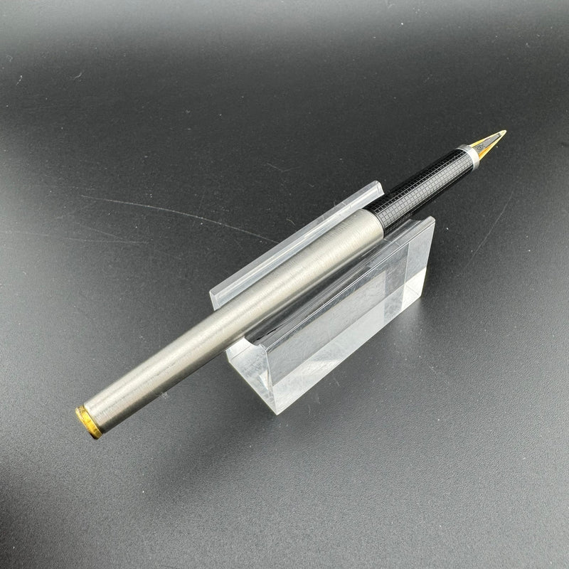 Parker 180 Flighter Brushed Steel Fountain Pen 14K Gold X/M Nib