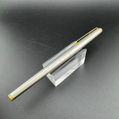 Parker 180 Flighter Brushed Steel Fountain Pen 14K Gold X/M Nib