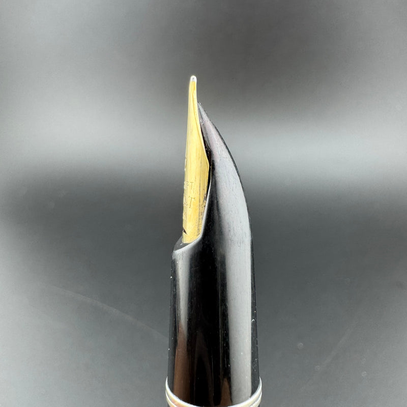 Pilot Super 200 Black & Silver Fountain Pen 14K Gold Script Nib Unrestored