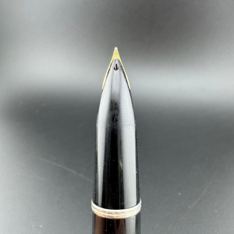 Pilot Super 200 Black & Silver Fountain Pen 14K Gold Script Nib Unrestored