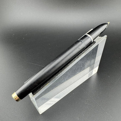 Pilot Super 200 Black & Silver Fountain Pen 14K Gold Script Nib Unrestored