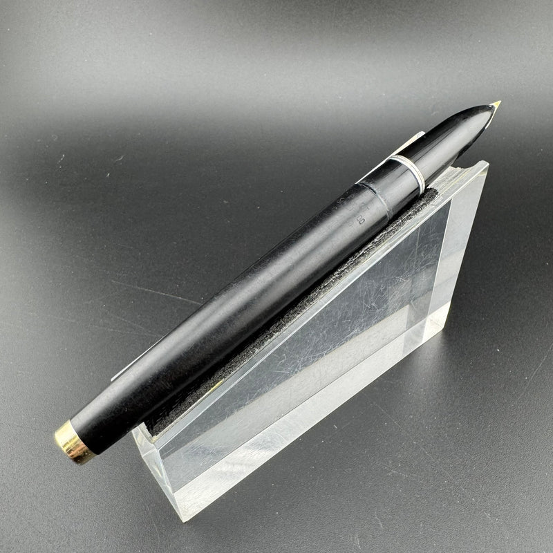Pilot Super 200 Black & Silver Fountain Pen 14K Gold Script Nib Unrestored