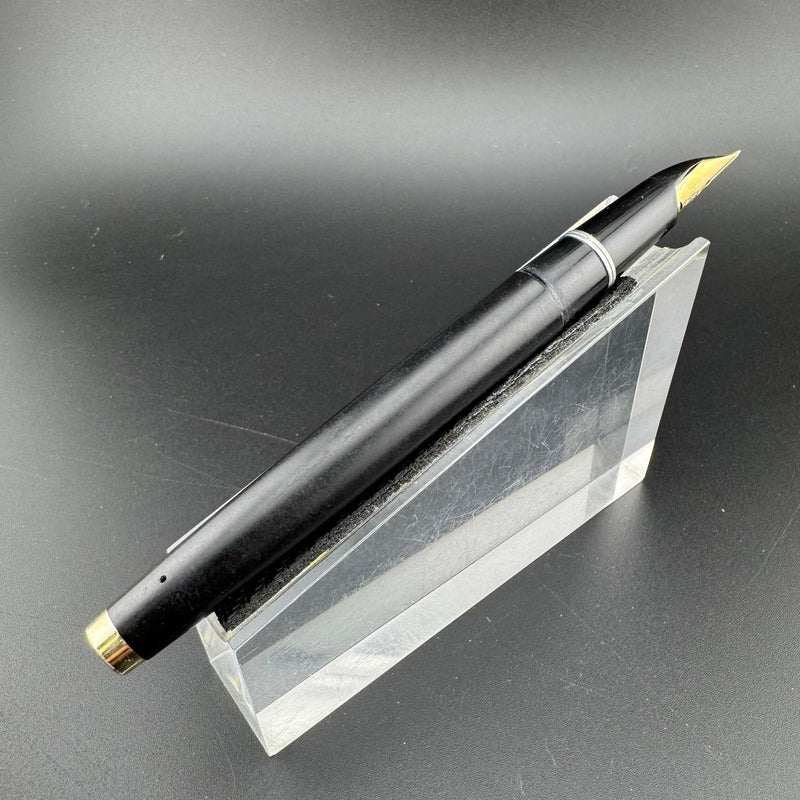 Pilot Super 200 Black & Silver Fountain Pen 14K Gold Script Nib Unrestored