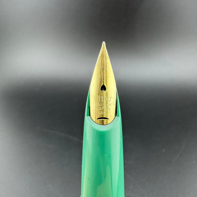 Pilot Super 200V Green Resin Fountain Pen 14K Gold Extra Fine Nib