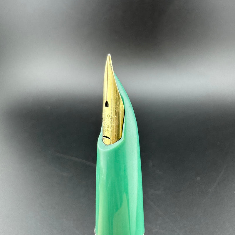 Pilot Super 200V Green Resin Fountain Pen 14K Gold Extra Fine Nib