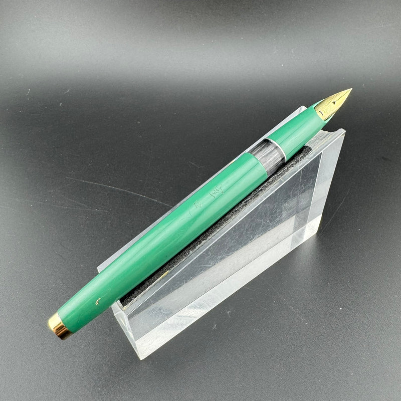 Pilot Super 200V Green Resin Fountain Pen 14K Gold Extra Fine Nib