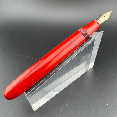 Ban-Ei Urushi Vermillion Eyedropper Fountain Pen 14K Gold G.K. Nib Serviced