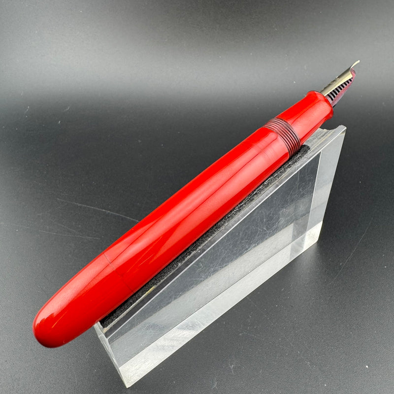 Ban-Ei Urushi Vermillion Eyedropper Fountain Pen 14K Gold G.K. Nib Serviced