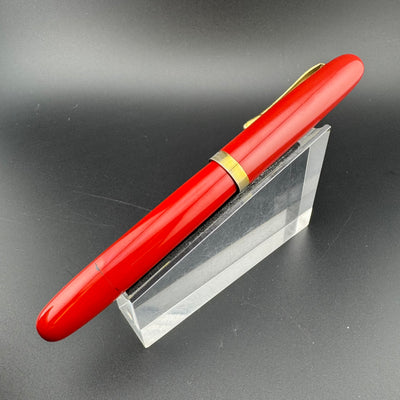 Ban-Ei Urushi Vermillion Eyedropper Fountain Pen 14K Gold G.K. Nib Serviced