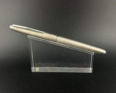 Platinum Silver Scroll Fountain Pen 18K White Gold Fine Nib