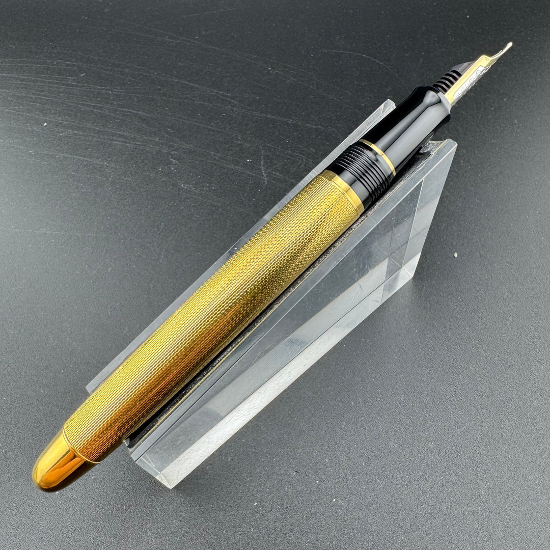 PILOT Custom 745 Gold Plated Barleycorn Fountain Pen 18K Gold