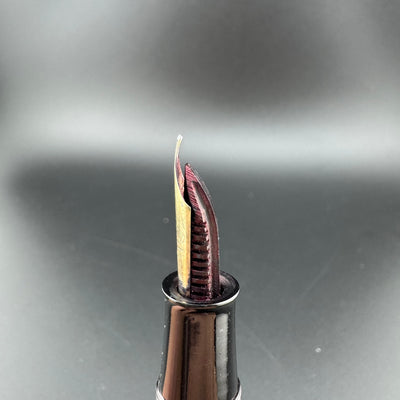 Atom Ebonite Japanese Eyedropper Fountain Pen 14K Gold Fine Nib Unrestored