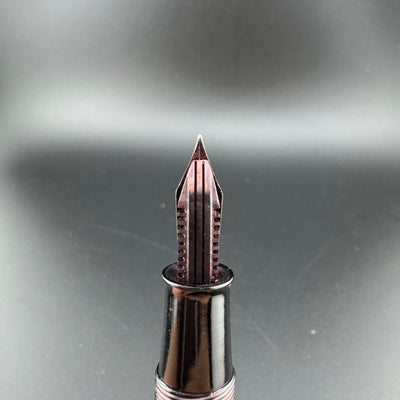 Atom Ebonite Japanese Eyedropper Fountain Pen 14K Gold Fine Nib Unrestored