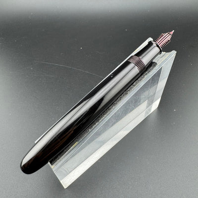 Atom Ebonite Japanese Eyedropper Fountain Pen 14K Gold Fine Nib Unrestored