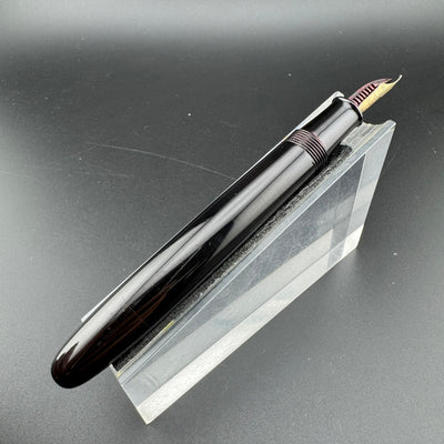 Atom Ebonite Japanese Eyedropper Fountain Pen 14K Gold Fine Nib Unrestored