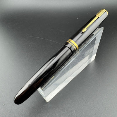 Atom Ebonite Japanese Eyedropper Fountain Pen 14K Gold Fine Nib Unrestored