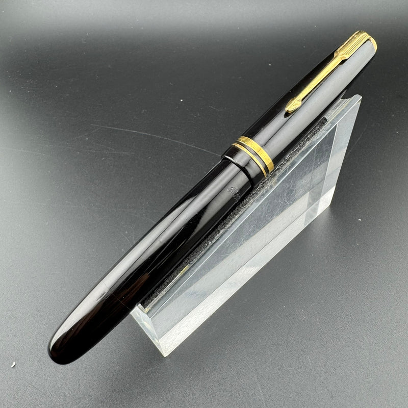 Atom Ebonite Japanese Eyedropper Fountain Pen 14K Gold Fine Nib Unrestored