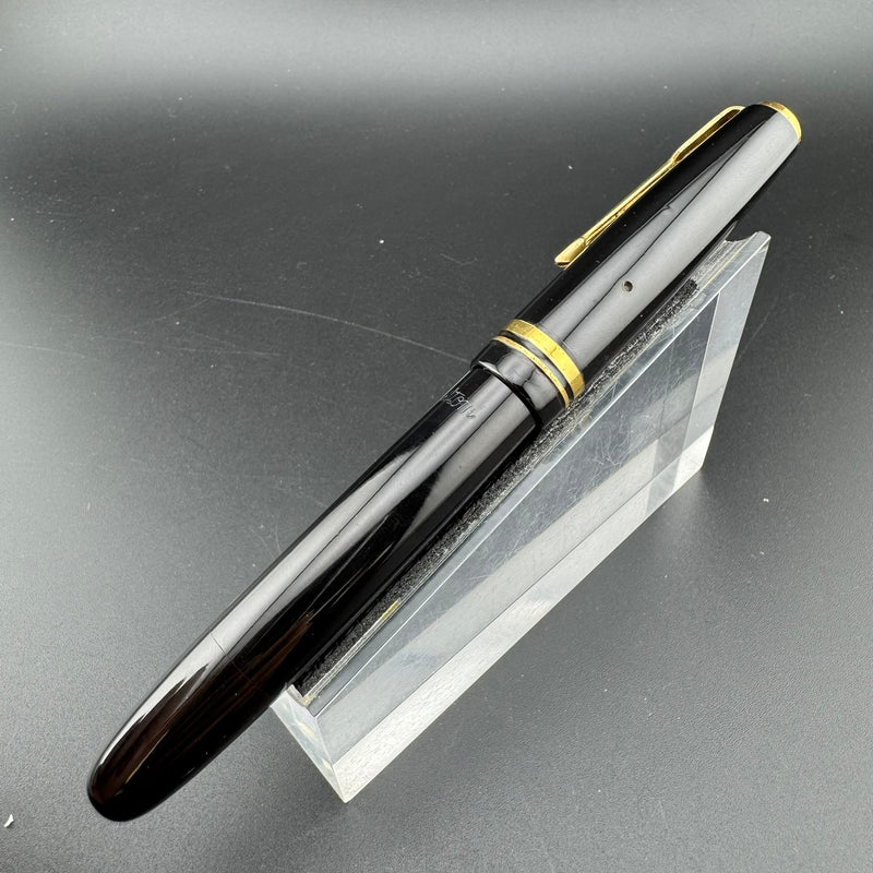Atom Ebonite Japanese Eyedropper Fountain Pen 14K Gold Fine Nib Unrestored