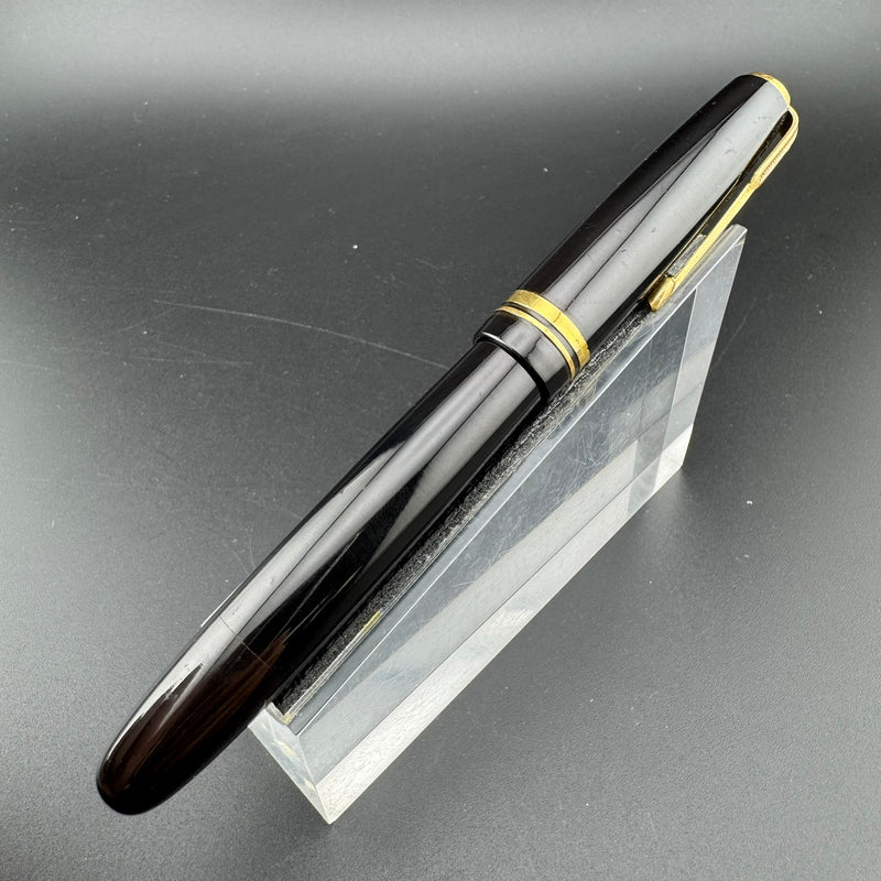 Atom Ebonite Japanese Eyedropper Fountain Pen 14K Gold Fine Nib Unrestored
