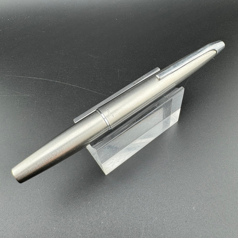 Pilot Myu 701 Brushed Stainless Steel Pocket Fountain Pen Fine Nib May 1974
