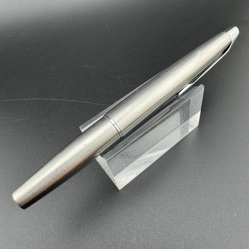 Pilot Myu 701 Brushed Stainless Steel Pocket Fountain Pen Fine Nib May 1974
