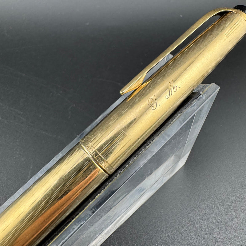 MONTBLANC Meisterstück No. 84 Rolled Gold Fountain Pen 18C Gold