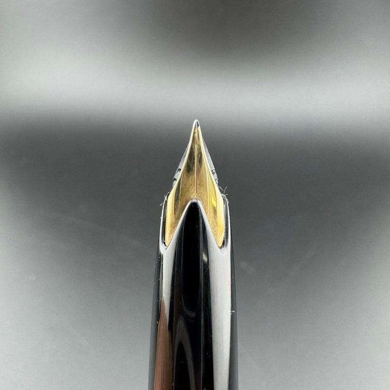 Montblanc No. 22 Black Resin Fountain Pen 14C Gold Extra-Fine Nib Serviced