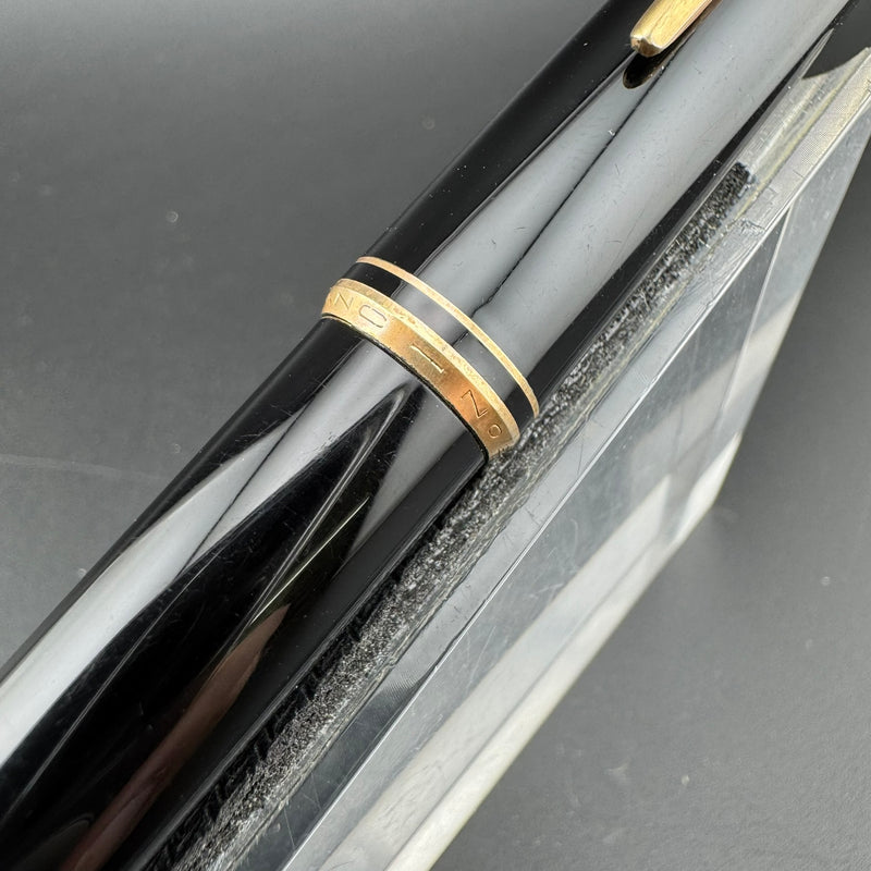 Montblanc No. 22 Black Resin Fountain Pen 14C Gold Extra-Fine Nib Serviced